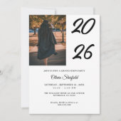 Graduation Modern Elegant Custom Photo celebration Einladung (Vorderseite)