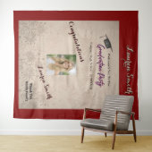 Graduation Modern Graduation Party Invitation Wandteppich (Beispiel (Horizontal))