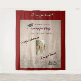 Graduation Modern Graduation Party Invitation Wandteppich