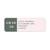 Graduation Modern Minimalist Sage Green Blush (Vorne)
