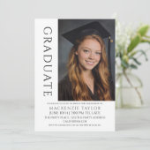 Graduation Modern Photo Template Personalized Einladung (Stehend Vorderseite)