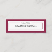 Graduation Name Card Mini Visitenkarte (Vorderseite)
