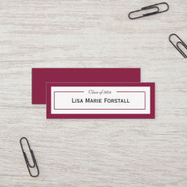 Graduation Name Card Mini Visitenkarte