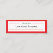Graduation Name Card Mini Visitenkarte (Vorderseite)