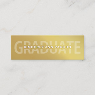 Graduation Name Cards Faux Gold Foil Letterpress Telefonnummerkarte