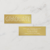 Graduation Name Cards Faux Gold Foil Letterpress Telefonnummerkarte (Vorne/Hinten)