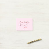 Graduation name class of 20XX mauve calligraphy co Post-it Klebezettel (Auf Schreibtisch)