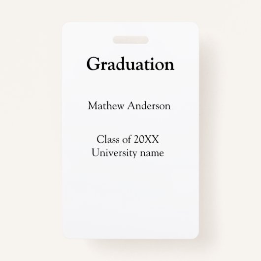 Graduation name class of 20XX university name simp Ausweis (Vorderseite)