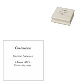Graduation name class of 20XX university name simp Gummistempel (Stempel)