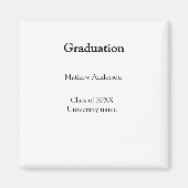 Graduation name class of 20XX university name simp Magnet (Vorne)