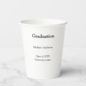 Graduation name class of 20XX university name simp Pappbecher (Rückseite)