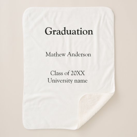 Graduation name class of 20XX university name simp Sherpadecke (Vorderseite)