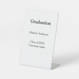Graduation name class of 20XX university name simp Sockelschild