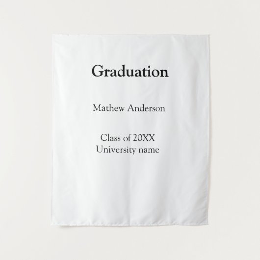 Graduation name class of 20XX university name simp Wandteppich (Vorderseite)