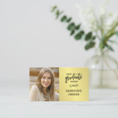 Graduation Name Grad Photo Faux Gold Foil Cards Telefonnummerkarte (Stehend Vorderseite)