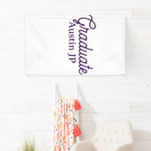 Graduation name purple simple minimal stylish call banner (Insitu)
