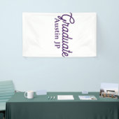 Graduation name purple simple minimal stylish call banner (Messeveranstaltung)