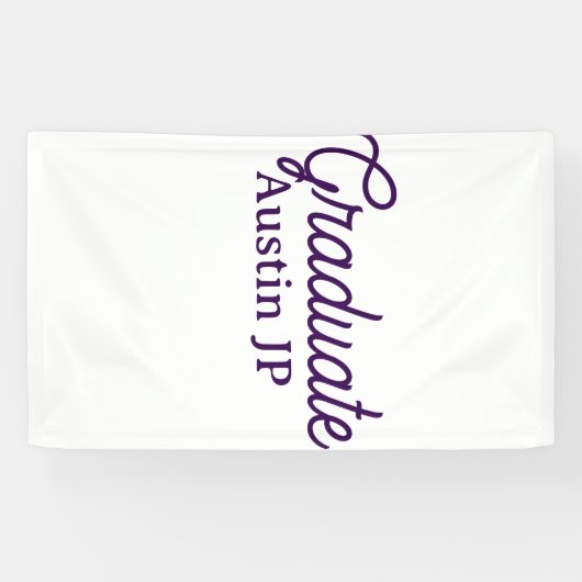 Graduation name purple simple minimal stylish call banner (Horizontal)