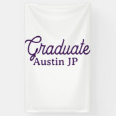 Graduation name purple simple minimal stylish call banner (Vertikal)