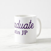 Graduation name purple simple minimal stylish call kaffeetasse (VorderseiteRechts)