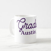 Graduation name purple simple minimal stylish call kaffeetasse (Vorderseite Links)