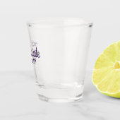 Graduation name purple simple minimal stylish call schnapsglas (Rechts)
