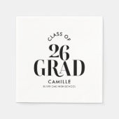 Graduation Napkins Class of 2026 Serviette (Vorderseite)