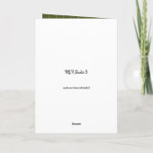 Graduation Olive & Stripes Folded Greeting Card Karte (Rückseite)