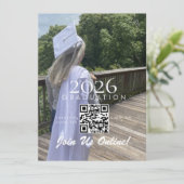 Graduation Online Invitation QR Code 2026 (Stehend Vorderseite)