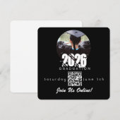 Graduation Online Invitation QR Code 2026 Einladung (Vorne/Hinten)