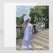 Graduation Online Invitation QR Code 2026 Photo (Vorne/Hinten)