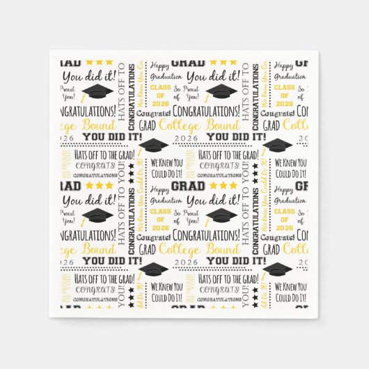 Graduation Paper Napkins Serviette (Vorderseite)