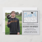 Graduation Party 2023 Open House Foto Light Blue Einladung (Vorderseite)