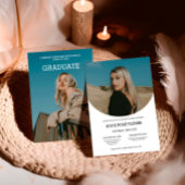 Graduation Party 2 Foto Modernes Grad 2024 Einladung