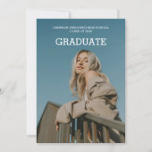 Graduation Party 2 Foto Modernes Grad 2024 Einladung (Vorderseite)