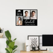 Graduation Party 3 Foto Black Poster (Heimbüro)