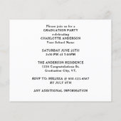 Graduation Party 3 Foto Elegante Einladung zum Hau (Rückseite)