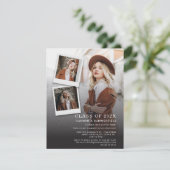 Graduation Party 4 Fotos Open House 2024 Grad Einladung (Stehend Vorderseite)