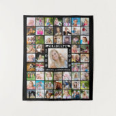 Graduation Party 55 Foto Collage Hintergrund Custo Wandteppich (Vorderseite)