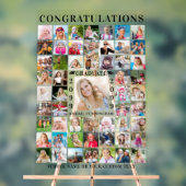 Graduation Party 55 FotoCollage Custom Acrylschild (Neutral)