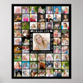 Graduation Party 55 FotoCollage Personalisiert Poster (Vorne)