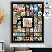 Graduation Party 55 FotoCollage Personalisiert Poster
