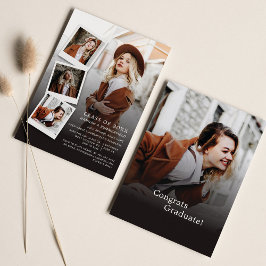 Graduation Party 5 Fotos Modernes Grad 2025 Einladung