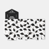 Graduation Party Black Caps auf Weiß Danke Geschenkschachtel (Ungefaltet)