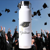 Graduation Party Black Graduation Cap Custom Trinkflasche