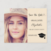 Graduation Party champagne Save the Date card (Vorderseite)