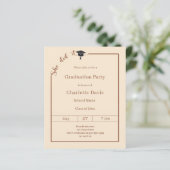 Graduation party Champagne She did it invitation (Stehend Vorderseite)