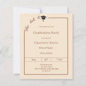 Graduation party Champagne She did it invitation (Vorderseite)
