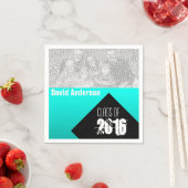 Graduation Party Class 2018 Custom Paper Napkin 1 Serviette (Beispiel)