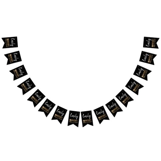 Graduation Party Class of 2018 Add Name Graduate Wimpelkette (Alle)